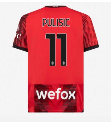 AC Milan Christian Pulisic #11 Replica Home Stadium Shirt 2023-24 Short Sleeve